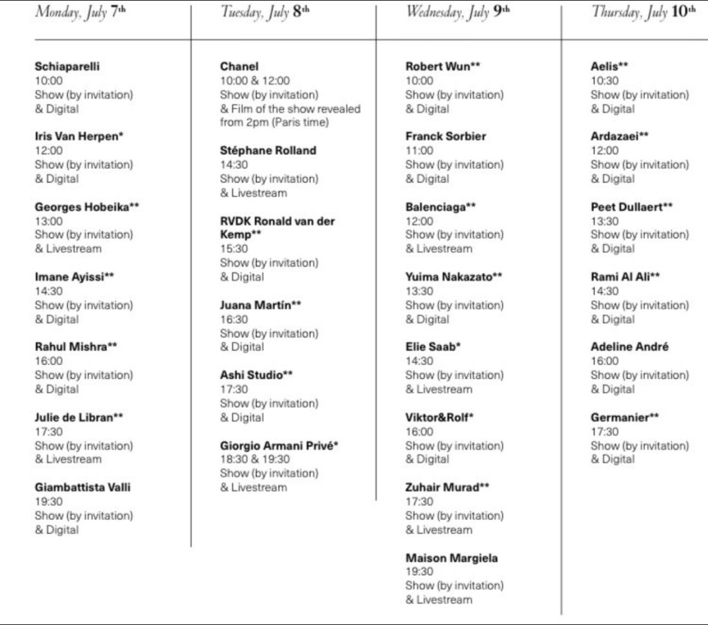 Paris Haute Couture Week Fall/Winter 2025–26 Kicks Off Monday With Schiaparelli, Chanel and&nbsp;More